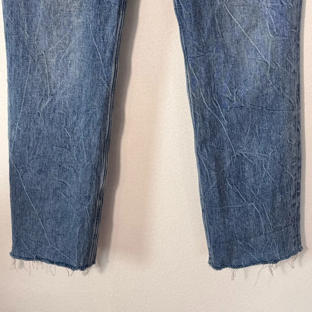 Abercrombie & Fitch Curve Love Ultra High Rise 90s Straight Floral Boho Jeans 25 - Picture 6 of 13